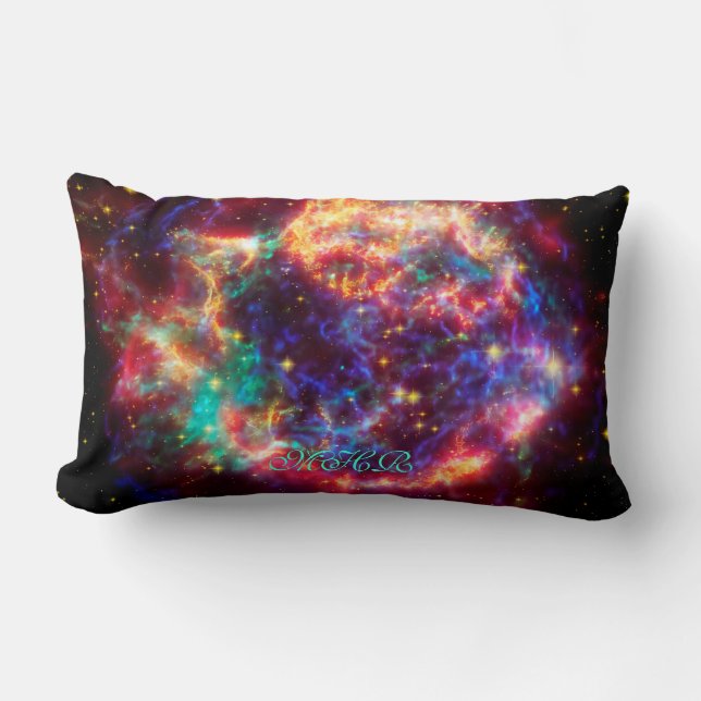 Monogram Cassiopeia, Milky Ways Youngest Supernova Lumbar Pillow (Front)