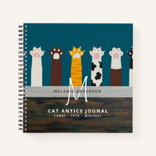 Monogram CAT Paws For Thought Journal Notebooks