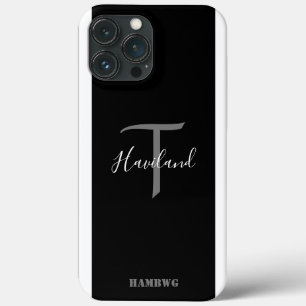 Monogram Cell Phone Case HAMbyWG - Black & White
