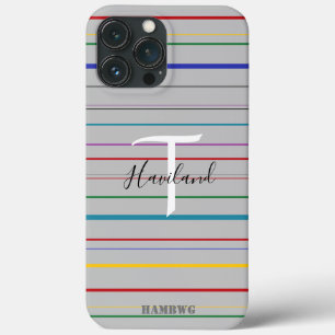 Monogram Cell Phone Case HAMbyWG - Coloured Lines