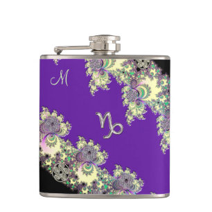 Monogram Celtic Capricorn Flask