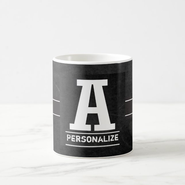 Monogram Chalkboard | All Letters A - Z Coffee Mug (Center)