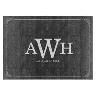 Monogram Chalkboard Cutting Board