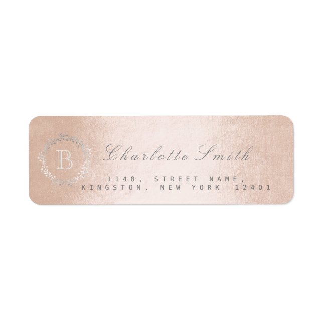 Monogram Champaign Return Address Labels (Front)
