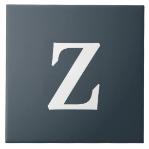 Monogram Charcoal Stylish Colour Complementing Tile