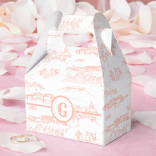 Monogram Chattanooga Toile Blush Favor Box