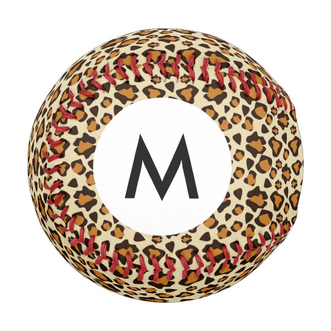 Monogram Cheetah skin pattern Baseball (Front Left)
