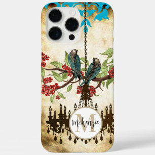 Monogram Cherry Blossom  Bird Chandelier iPhone 5 iPhone 16 Pro Max Case
