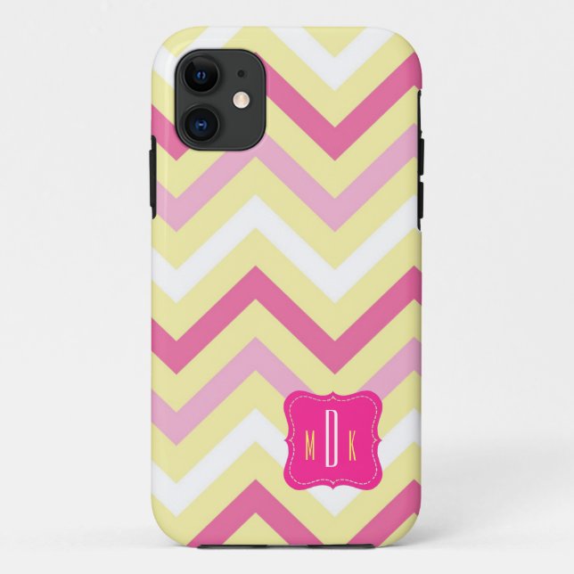 Monogram Chevron Design Phone Case (Back)