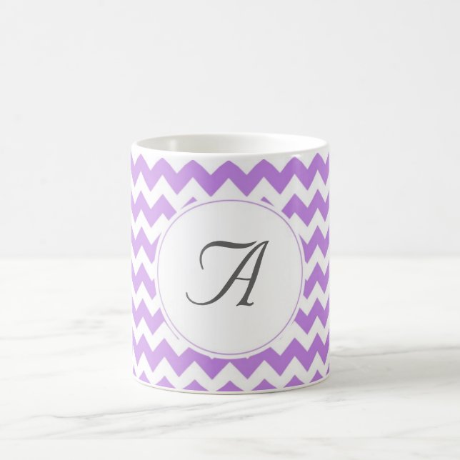Monogram Chevron Initials Coffee Mug (Center)