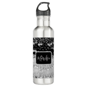 Monogram Chic Black and Silver Gypsy Scarf 710 Ml Water Bottle