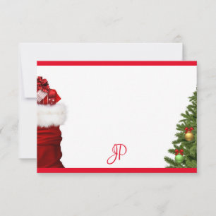 Monogram Christmas Tree Handwritten Template