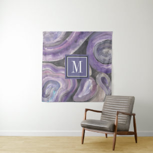 Monogram   Circle Rain Tapestry