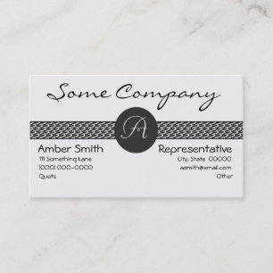 Monogram Circle Ribbon Collection Business Card