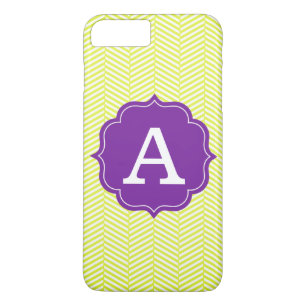 Monogram Citron Chevron with Purple Case-Mate iPhone Case