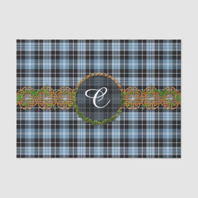 Monogram Clark Tartan Tissue Paper (Front)
