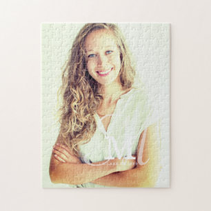Monogram Class Year Custom Photo Graduation Jigsaw Puzzle