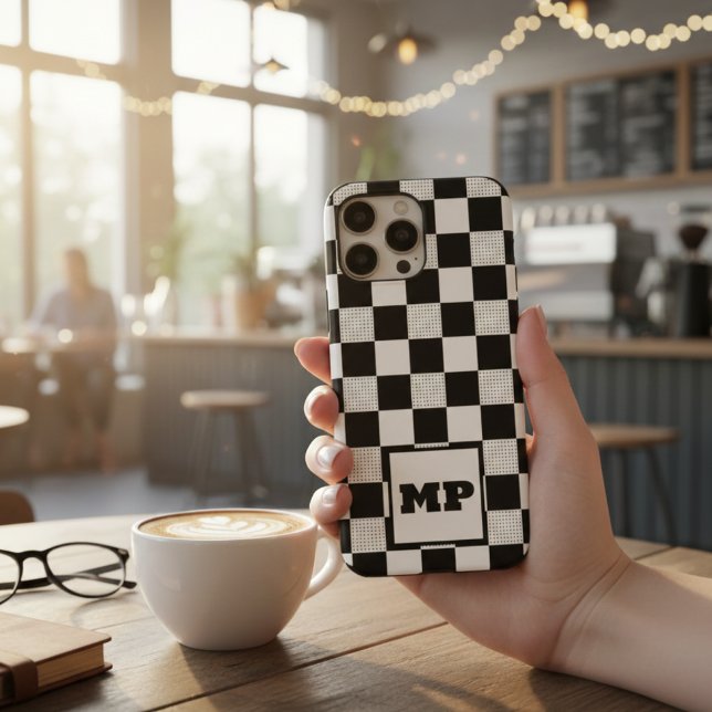 Monogram Classic Black and White Checkered pattern (Créateur téléchargé)