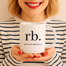 Monogram Classic Elegant Minimal Black and White