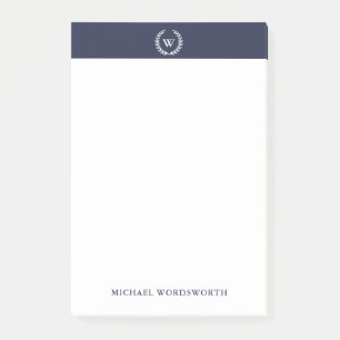 Monogram Classic Elegant Name Post-it® Notes