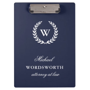 Monogram Classic Elegant Professional Clipboard