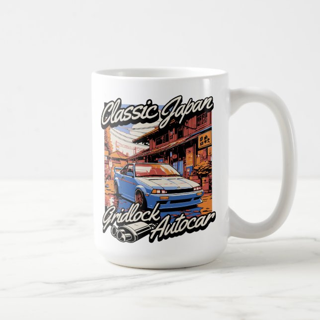 Monogram classic japan car Vintage art Coffee Mug (Right)