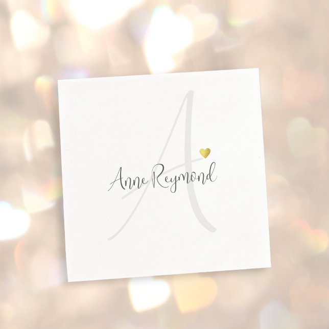 Monogram Clean Light  Napkin (Creator Uploaded)