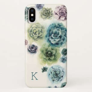 Monogram   Cluster of Succulents iPhone X Case