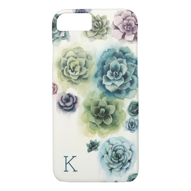 Monogram | Cluster of Succulents Case-Mate iPhone Case (Back)
