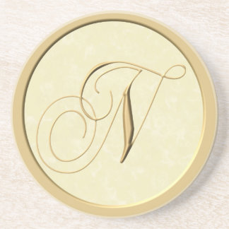 Monogram coasters - letter N