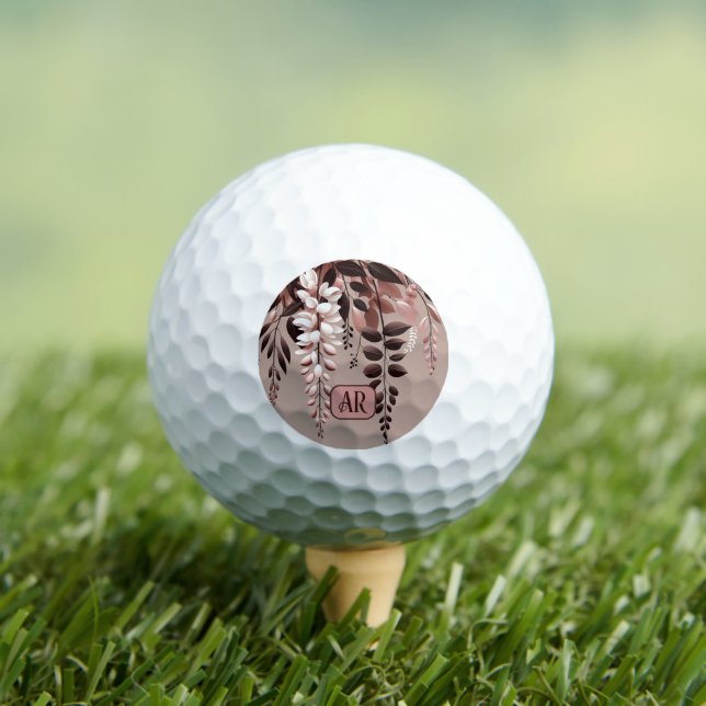 Monogram Cocoa Rose Wisteria Harmony Golf Balls (Insitu Tee)