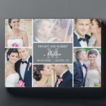 Monogram Collage Editable Colour Custom Photo Fram Plaque<br><div class="desc">Simply personalize with your text and photo(s) and create a one-of-a-kind gift for yourself or someone you love! Background colour can be changed to any colour of your choice!</div>