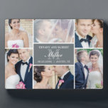 Monogram Collage Editable Colour Custom Photo Fram Plaque<br><div class="desc">Simply personalize with your text and photo(s) and create a one-of-a-kind gift for yourself or someone you love! Background colour can be changed to any colour of your choice!</div>
