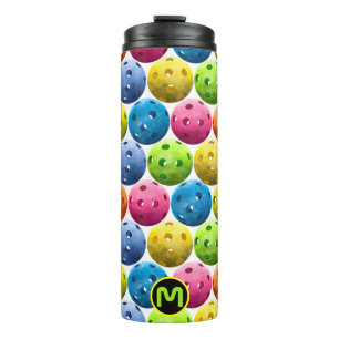 Monogram Colorful Pickleballs Thermal Tumbler
