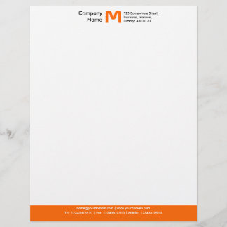 Monogram Colour Footer - Orange Letterhead