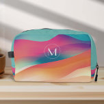 Monogram Colourful Abstract Gradients Modern  Dopp Kit<br><div class="desc">The Modern Monogram Colourful Abstract Gradients Dopp Kit Bag, crafted by PixeliaDesigns, is the perfect blend of art and utility for the active woman. Its design features vibrant, modern abstract gradients that captivate the eye, balanced with the minimalist simplicity of a personalized monogram in crisp white, ensuring your essentials stand...</div>