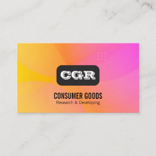 Monogram Colourful Background Business Card