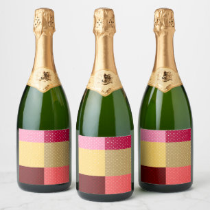 Monogram Colourful Dots Food and Beverage Label Se
