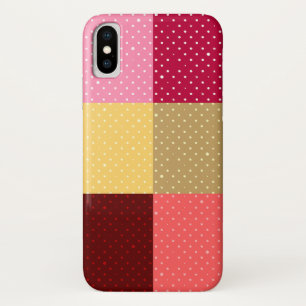 Monogram Colourful Dots Stylish iPhone X Case