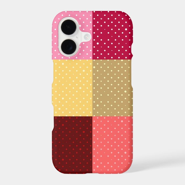 Monogram Colourful Dots Stylish iPhone X Case (Back)