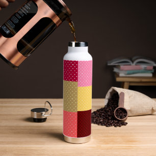Monogram Colourful Dots Stylish Water Bottle