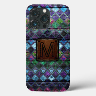 Monogram Colourful Mosaic Pattern iPhone 13 Pro Case