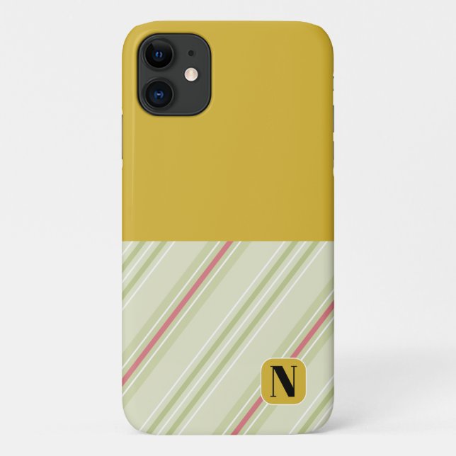 Monogram Colourful retro pattern and colour l Yell Case-Mate iPhone Case (Back)