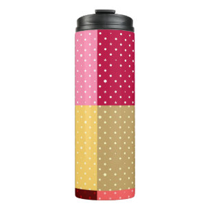  Monogram Colourful Stylish  Dots  Thermal Tumbler