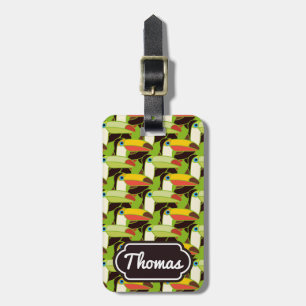 Monogram Colourful Toucans Luggage Tag