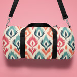 Monogram Colourful Tribal Abstract Pattern Duffle Bag<br><div class="desc">Monogram Colourful Tribal Abstract Pattern Personalized Name Duffle Bag features an elegant colourful ethnic pattern in blue,  green,  orange and pink on a cream background. Add your custom monogram,  name or text for a fabulous gift for family and friends. Created by Evco Studio www.zazzle.com/store/evcostudio</div>