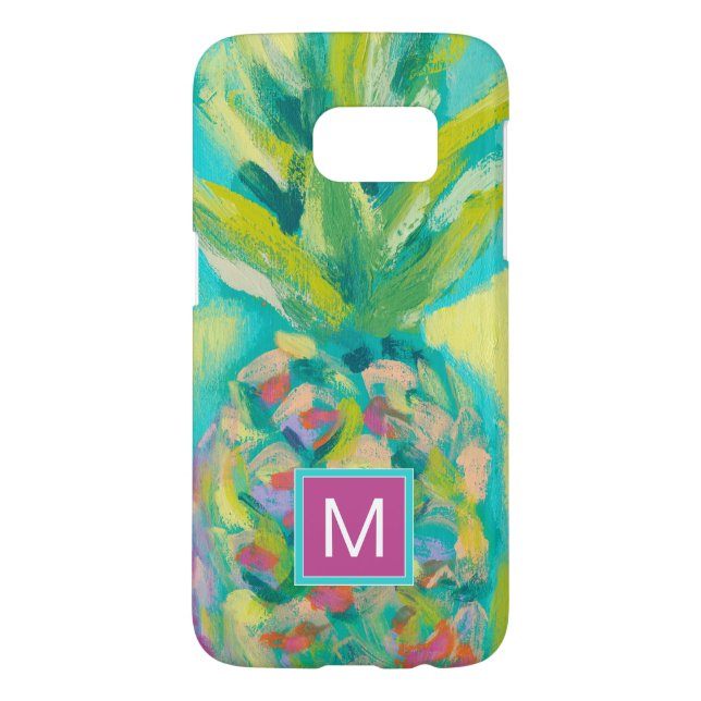 Monogram | Colourful Tropical Pineapple Case-Mate Samsung Galaxy Case (Back)