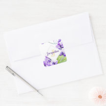 Monogram Colourful Watercolor Orchid design