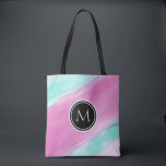 Monogram Colourful Watercolor Tote Bag<br><div class="desc">Elegant monogram. Watercolor background</div>