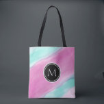 Monogram Colourful Watercolor Tote Bag<br><div class="desc">Elegant monogram. Watercolor background</div>